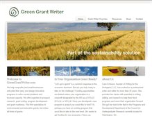 Tablet Screenshot of greengrantwriter.com